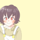 オーバーオールの男の子