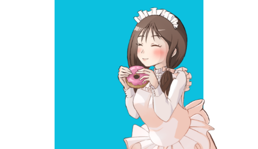 ドーナツを食べる女の子